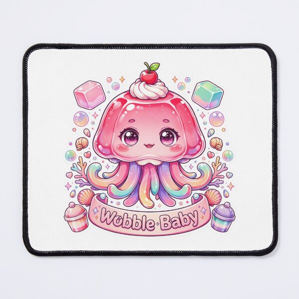 Item preview, Wobble Baby Kawaii Jellyfish T-Shirt – Cute Pastel Ocean Dessert Art Gift for Kawaii Lovers, Soft Girls & Marine Life Fans designed and sold by GemBob Creations.