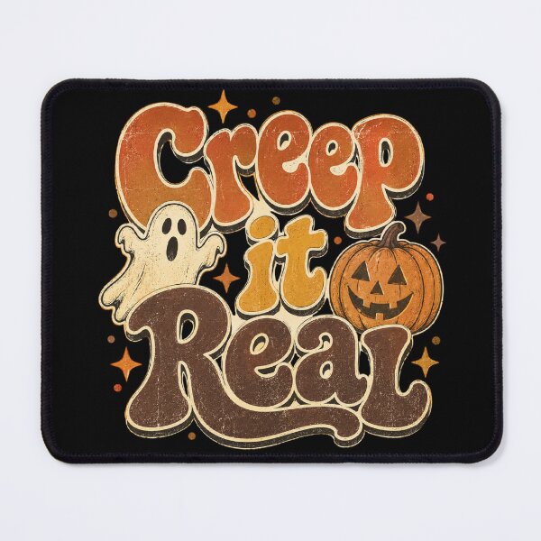 Item preview, Creep It Real Groovy Halloween Ghost and Pumpkin Retro designed and sold by LOL-N-LIFESTYLE.