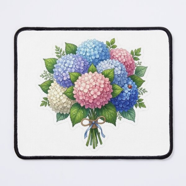 Item preview, Hydrangea Flower Bouquet Vintage Floral Aesthetic Botanical Wall Art Romantic Cottagecore Elegant Retro Flower Bouquet designed and sold by SamiraArts.