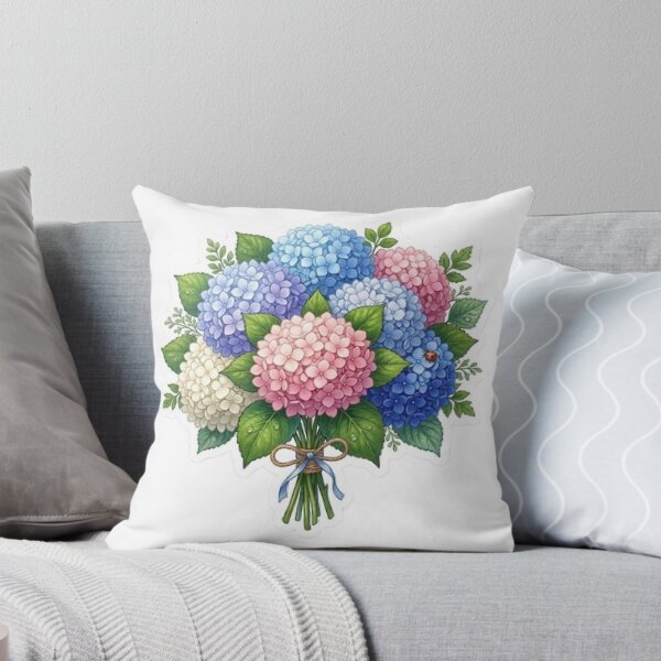 Item preview, Hydrangea Flower Bouquet Vintage Floral Aesthetic Botanical Wall Art Romantic Cottagecore Elegant Retro Flower Bouquet designed and sold by SamiraArts.