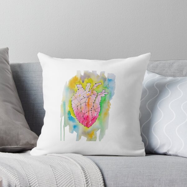 Item preview, Watercolor Anatomical Heart Geometric Line Art Illustration designed and sold by IRORA..