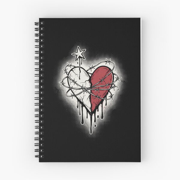 Item preview, Split Heart Barbed Wire Emo Aesthetic Gift designed and sold by Say It With Ink.