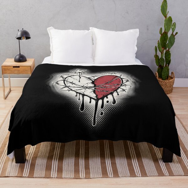 Item preview, Split Heart Barbed Wire Emo Aesthetic Gift designed and sold by Say It With Ink.