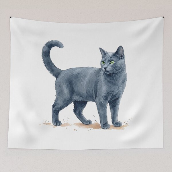 Item preview, water color russian blue sticker designed and sold by Stickers void.