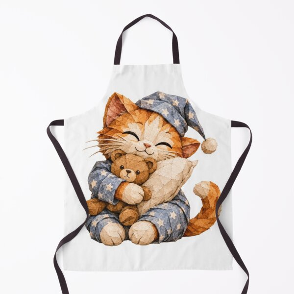 Item preview, Origami Sleepy Cat Hugging Teddy Bear designed and sold by Snurly.