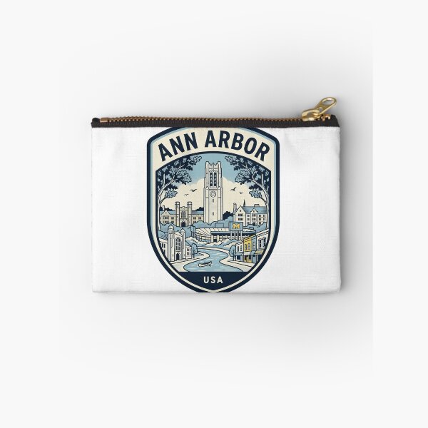 Item preview, Ann Arbor Michigan Vintage Skyline Emblem designed and sold by k3rstman1.