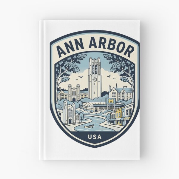 Item preview, Ann Arbor Michigan Vintage Skyline Emblem designed and sold by k3rstman1.