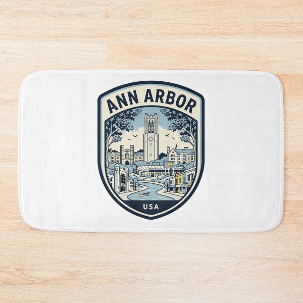 Item preview, Ann Arbor Michigan Vintage Skyline Emblem designed and sold by k3rstman1.