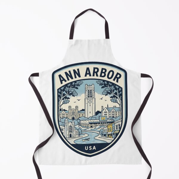 Item preview, Ann Arbor Michigan Vintage Skyline Emblem designed and sold by k3rstman1.