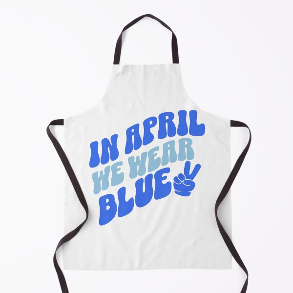 Item preview, In April We Wear Blue Autism Awareness Retro designed and sold by drchzak.