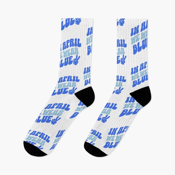 Item preview, In April We Wear Blue Autism Awareness Retro designed and sold by drchzak.