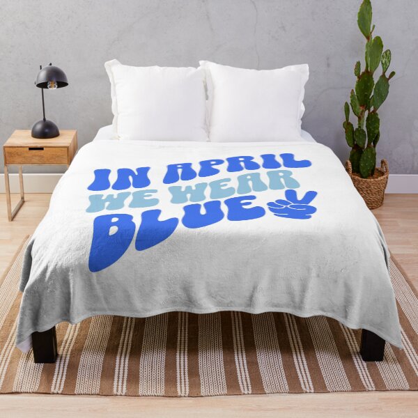 Item preview, In April We Wear Blue Autism Awareness Retro designed and sold by drchzak.
