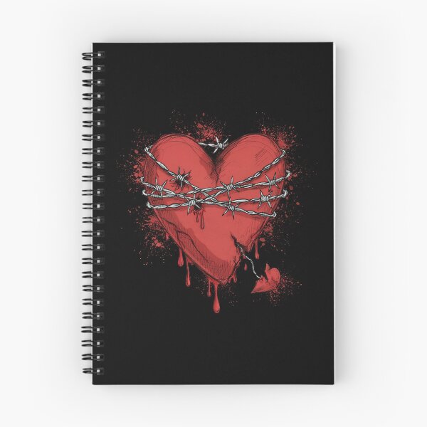 Item preview, Bleeding Barbed Wire Heart Emo Aesthetic Gift designed and sold by Say It With Ink.
