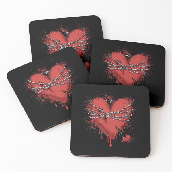 Item preview, Bleeding Barbed Wire Heart Emo Aesthetic Gift designed and sold by Say It With Ink.