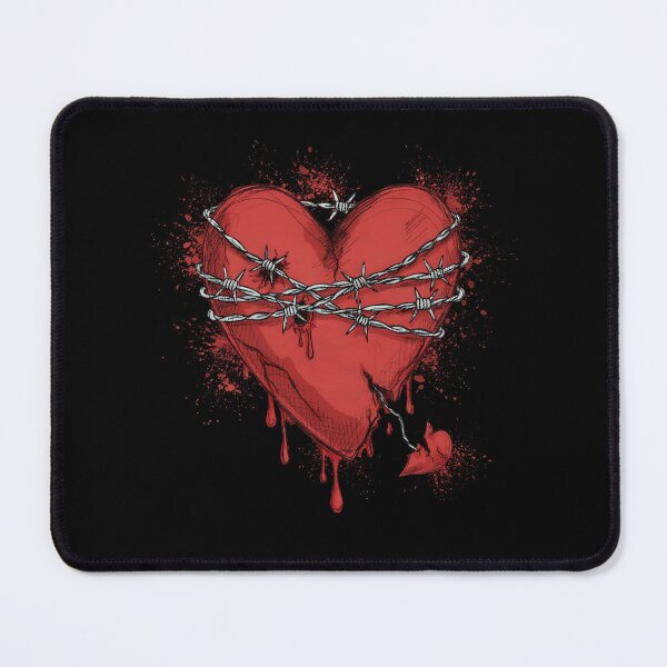 Item preview, Bleeding Barbed Wire Heart Emo Aesthetic Gift designed and sold by Say It With Ink.