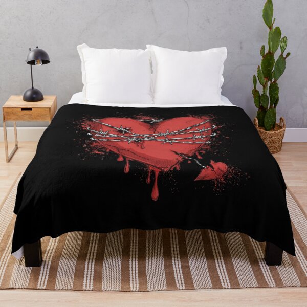 Item preview, Bleeding Barbed Wire Heart Emo Aesthetic Gift designed and sold by Say It With Ink.