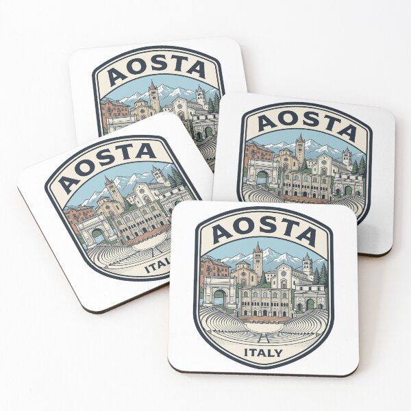 Item preview, Aosta Italy Vintage Travel Emblem Roman Ruins designed and sold by k3rstman1.