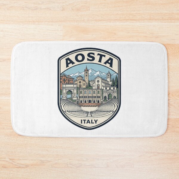 Item preview, Aosta Italy Vintage Travel Emblem Roman Ruins designed and sold by k3rstman1.