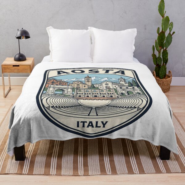 Item preview, Aosta Italy Vintage Travel Emblem Roman Ruins designed and sold by k3rstman1.