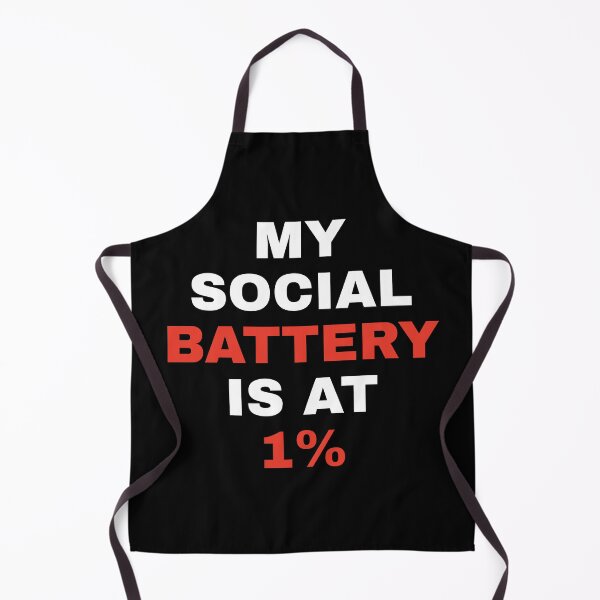 Item preview, My Social Battery Is At 1% Funny Introvert Social Battery Typography Quote designed and sold by Akkhay.