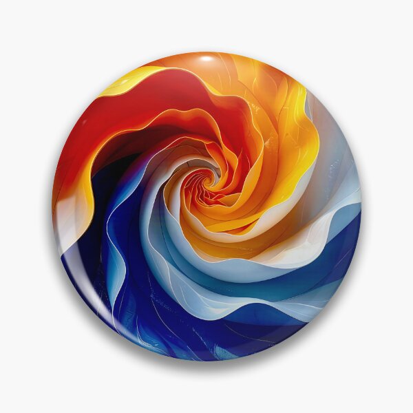 Item preview, Colorful Swirling Petals in Orange and Blue designed and sold by Vicky Brago-Mitchell®.