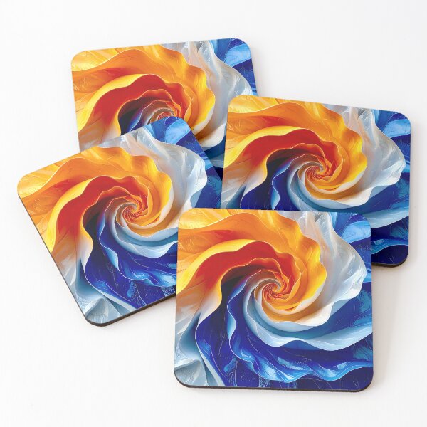 Item preview, Colorful Swirling Petals in Orange and Blue designed and sold by Vicky Brago-Mitchell®.