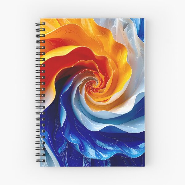 Item preview, Colorful Swirling Petals in Orange and Blue designed and sold by Vicky Brago-Mitchell®.
