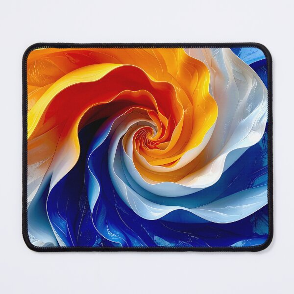 Item preview, Colorful Swirling Petals in Orange and Blue designed and sold by Vicky Brago-Mitchell®.