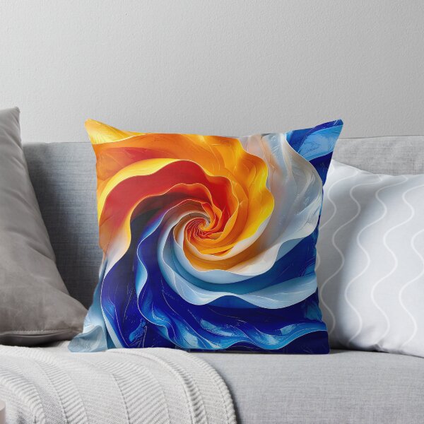 Item preview, Colorful Swirling Petals in Orange and Blue designed and sold by Vicky Brago-Mitchell®.