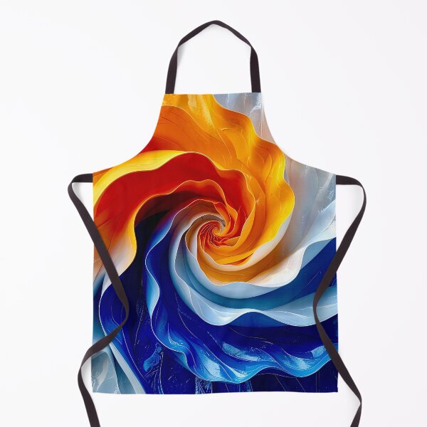 Item preview, Colorful Swirling Petals in Orange and Blue designed and sold by Vicky Brago-Mitchell®.