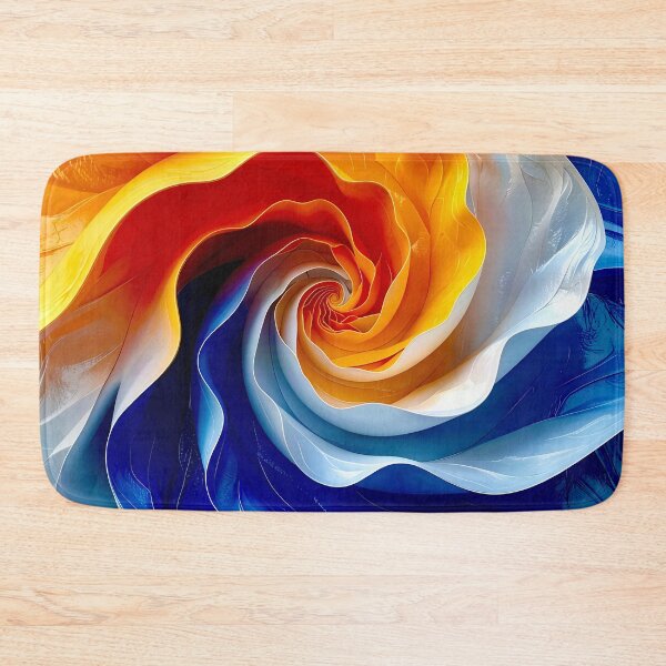 Item preview, Colorful Swirling Petals in Orange and Blue designed and sold by Vicky Brago-Mitchell®.