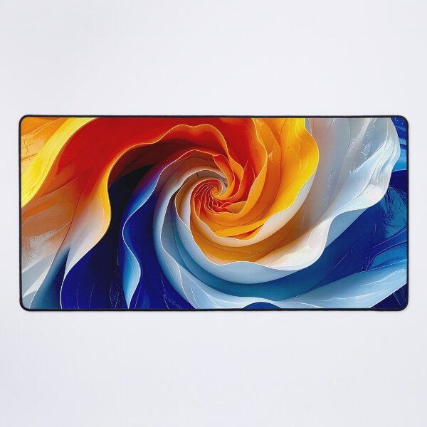 Item preview, Colorful Swirling Petals in Orange and Blue designed and sold by Vicky Brago-Mitchell®.