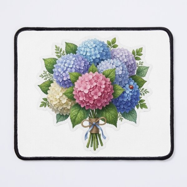 Item preview, Hydrangea Flower Bouquet Vintage Floral Aesthetic Botanical Wall Art Romantic Cottagecore Elegant Retro Flower Bouquet designed and sold by SamiraArts.