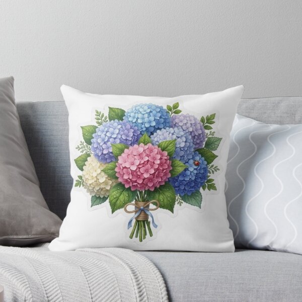 Item preview, Hydrangea Flower Bouquet Vintage Floral Aesthetic Botanical Wall Art Romantic Cottagecore Elegant Retro Flower Bouquet designed and sold by SamiraArts.