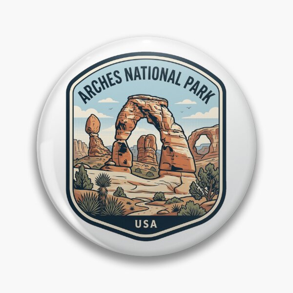 Item preview, Arches National Park Utah Vintage Travel Badge designed and sold by k3rstman1.