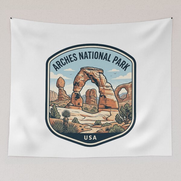 Item preview, Arches National Park Utah Vintage Travel Badge designed and sold by k3rstman1.