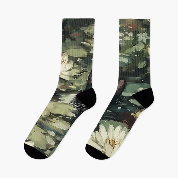Item preview, Black cat in a lily pond designed and sold by RobertJes.