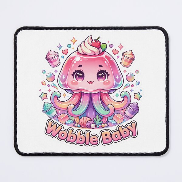 Item preview, Wobble Baby Kawaii Jellyfish T-Shirt – Cute Pastel Ocean Dessert Art Gift for Kawaii Lovers, Soft Girls & Marine Life Fans designed and sold by GemBob Creations.
