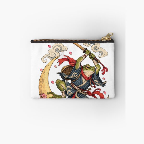 Item preview, The Crescent Moon Frog | Japanese Ukiyo-e Samurai Art designed and sold by Substance_life.