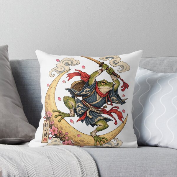 Item preview, The Crescent Moon Frog | Japanese Ukiyo-e Samurai Art designed and sold by Substance_life.