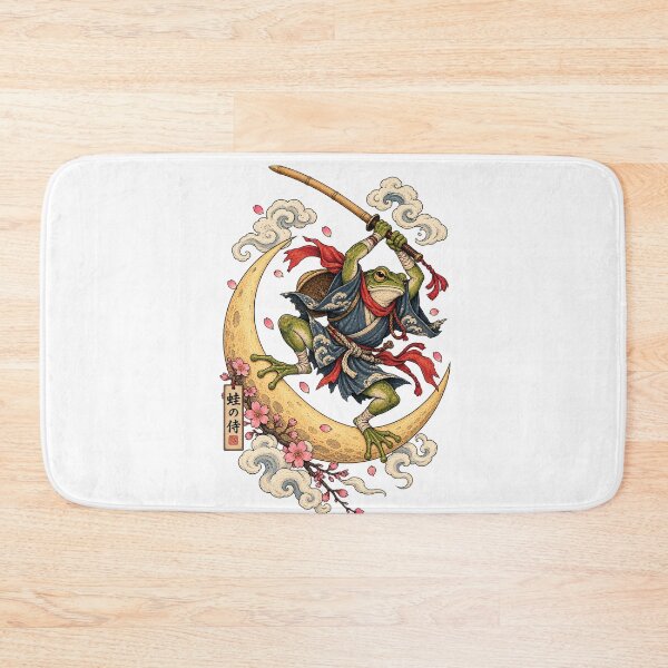 Item preview, The Crescent Moon Frog | Japanese Ukiyo-e Samurai Art designed and sold by Substance_life.