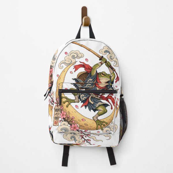 Item preview, The Crescent Moon Frog | Japanese Ukiyo-e Samurai Art designed and sold by Substance_life.
