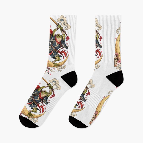 Item preview, The Crescent Moon Frog | Japanese Ukiyo-e Samurai Art designed and sold by Substance_life.