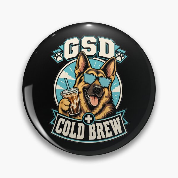 Item preview, German Shepherd Cold Brew Coffee Graphic designed and sold by CG Studio.