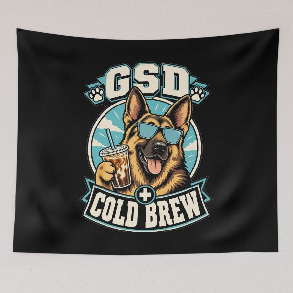 Item preview, German Shepherd Cold Brew Coffee Graphic designed and sold by CG Studio.