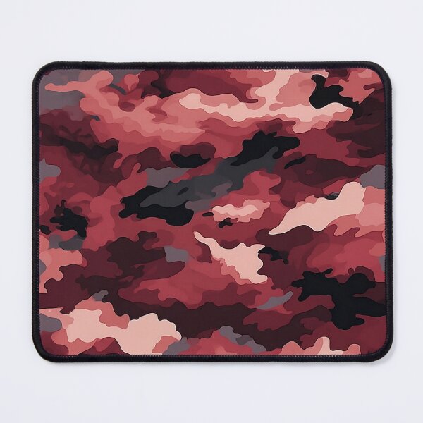 Item preview, Red Camo Pattern Crimson Burgundy and Blush Pink Camouflage designed and sold by Nine Lives Studio.