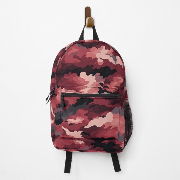 Item preview, Red Camo Pattern Crimson Burgundy and Blush Pink Camouflage designed and sold by Nine Lives Studio.