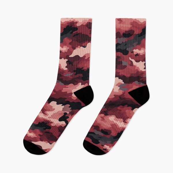 Item preview, Red Camo Pattern Crimson Burgundy and Blush Pink Camouflage designed and sold by Nine Lives Studio.