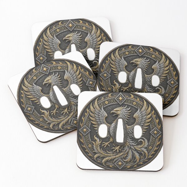Item preview, Phoenix Rising Tsuba designed and sold by Immortalist Armoury.