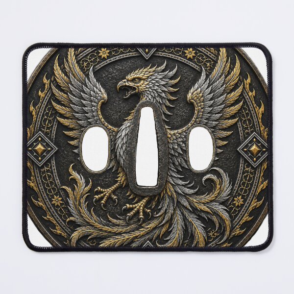 Item preview, Phoenix Rising Tsuba designed and sold by Immortalist Armoury.